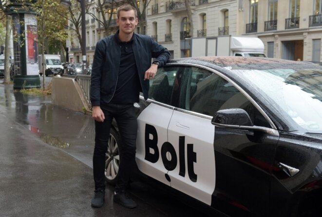 Markus Villig, le fondateur estonien de Bolt, à Paris le 15 septembre 2021. © Eric Piermont / AFP