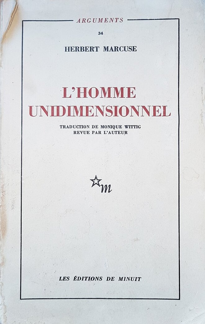 Couverture de l'homme unidimentionnel de Herbert Marcuse, 1963