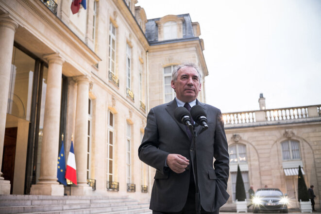 François Bayrou, au Palais de l'Elysée, le 21 Novembre 2017.
