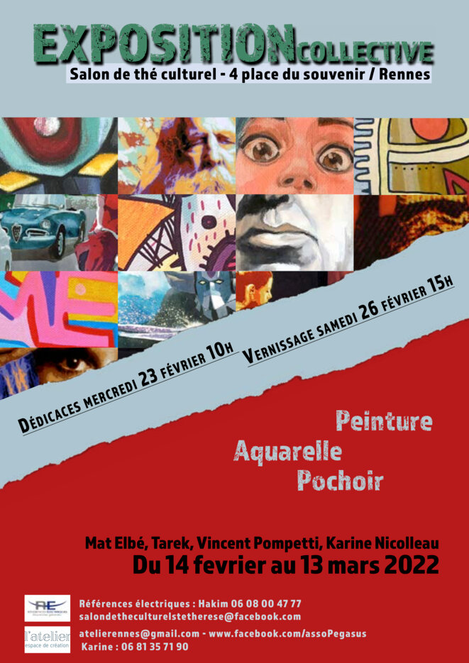 Exposition collective au Salon de thé culturel Références Electriques