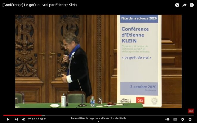 Étienne Klein, physicien du CNRS, 2 octobre 2020 à la Sorbonne