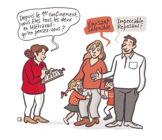 Télétravail féminin