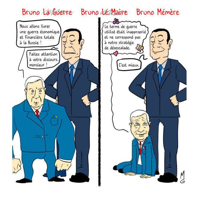 Bruno Le Maire, le front en sueur…