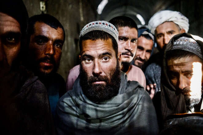 Les toxicomanes sont détenus jusqu’à ce que les autorités talibanes les considèrent comme « guéris » (prison de Kandahar, Afghanistan, janvier 2022). © Photo Rachida El Azzouzi / Mediapart