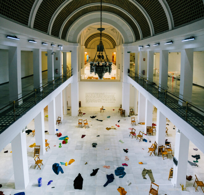 La Ribot, Vue de l'exposition A escala humana, Madrid, Sala Alcalá 31, 2022 © Guillermo Gumiel