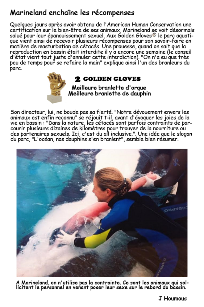 Marineland enchaîne les récompenses