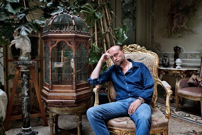 Sergueï Pougatchev, à son domicile de Nice, en 2016. © Photo Adam Ferguson/ The New York Times / REA