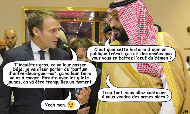 Vente d'armes à l'Arabie Saoudite : Macron botte en touche