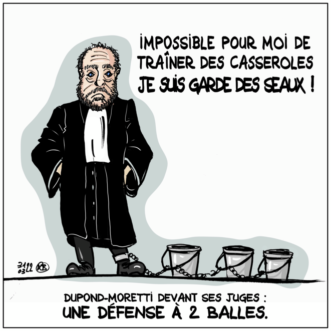 Dupond-Moretti, une défense à 2 balles