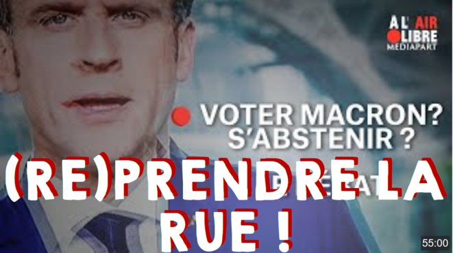 Voter Macron ? · Voter blanc ? · S'abstenir ? - Quoi faire sinon prendre la rue !