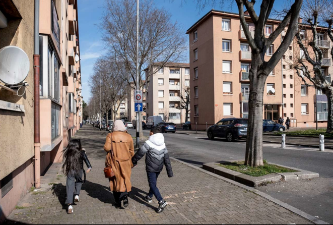 Quartier Parmentier, à Saint-Fons, février 2022. © Bruno Amsellem pour Mediapart