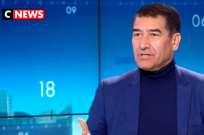 Karim Zeribi sur Cnews en décembre 2021. © Capture d’écran Cnews