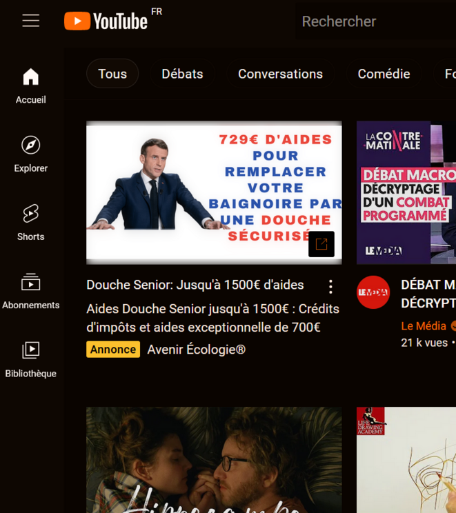 Quand Youtube s'active pour la campagne de Macron...