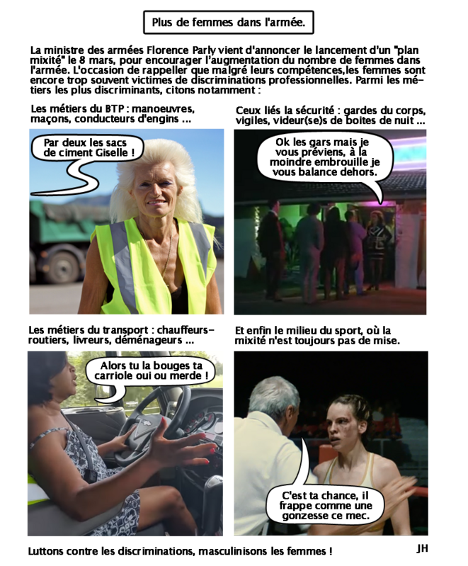 Un "plan mixité" pour l'armée