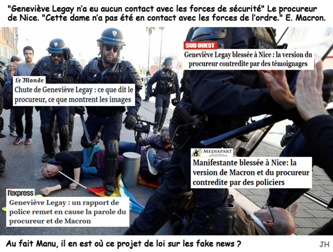 L'affaire Geneviève Legay relance le débat sur les fake news.