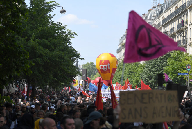 Le défilé parisien du 1er mai 2022. © Photo Alain Jocard / AFP