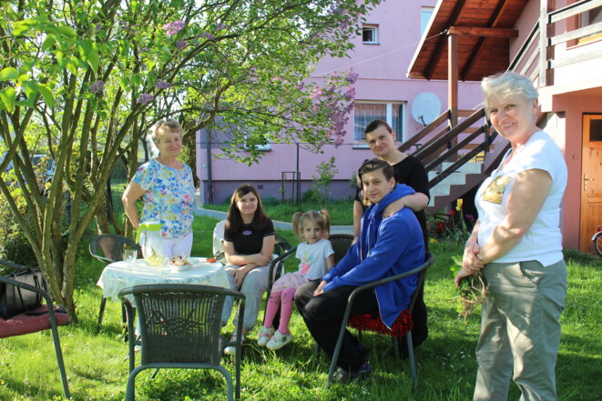 Près de Wodzisław Śląski, Malgosia héberge une famille depuis le 2 mars. © Photo Nejma Brahim / Mediapart