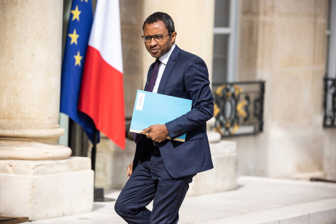 Pap Ndiaye au palais de l’Élysée, le 23 mai 2022. © Photo Sébastien Calvet / Mediapart