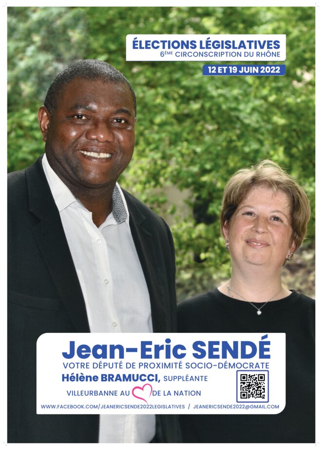 Jean-Eric SENDE, candidat aux élections législatives 2022 à Villeurbanne