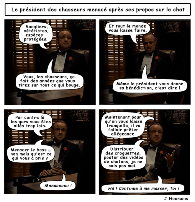 Le président des chasseurs menacé après ses propos sur le chat