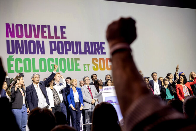 Convention de la Nupes, le 7 mai 2022 à Aubervilliers. © Photo Sébastien Calvet / Mediapart
