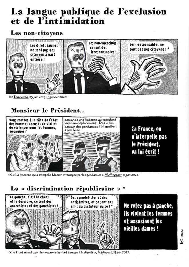 La langue publique de l'exclusion et de l'intimidation