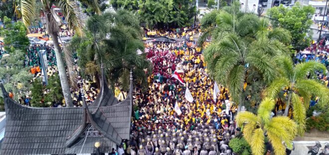 11 Avril 2022 // Manifestation étudiante à Padang, Indonésie © Par Rhmtdns - Own work, CC BY-SA 4.0