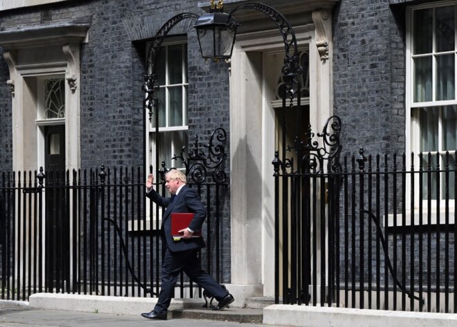 Boris Johnson quitte le 10 Downing Street à Londres le 6 juillet 2022. © Photo Justin Tallis/AFP
