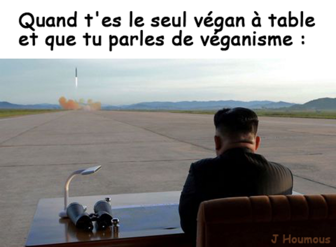 Seul végan à table