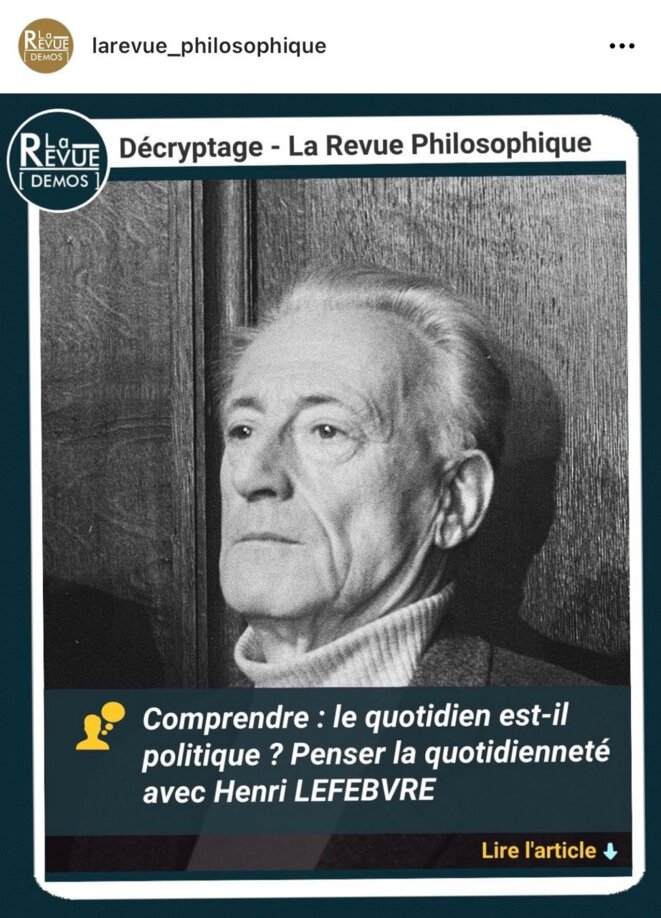 Revue philo – Henri Lefebvre