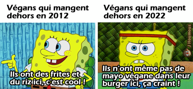 Végans qui mangent dehors ...