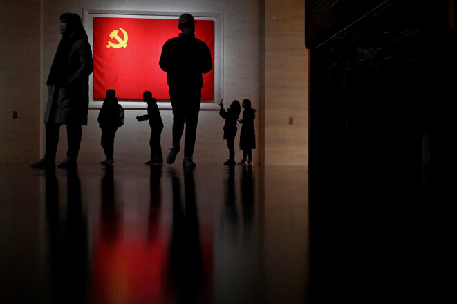 Au musée du Parti communiste chinois à Pékin, le 11 novembre 2021. © Photo Noel Celis / AFP