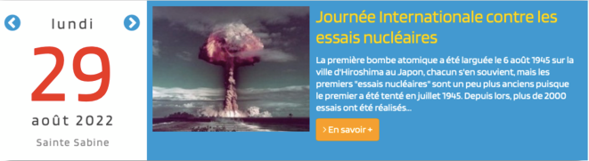 Nous sommes le 29 août