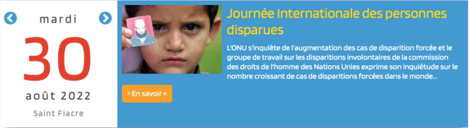 Nous sommes le 30 août