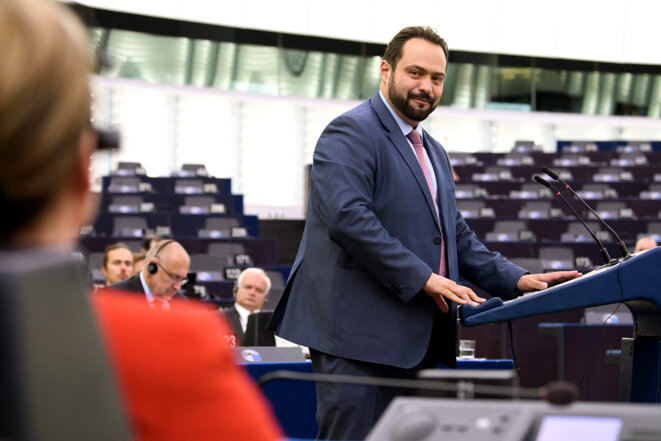 Fabio Massimo Castaldo au Parlement européen, à Strasbourg, en juillet 2022. © Photo Philippe Stirnweiss / Parlement européen