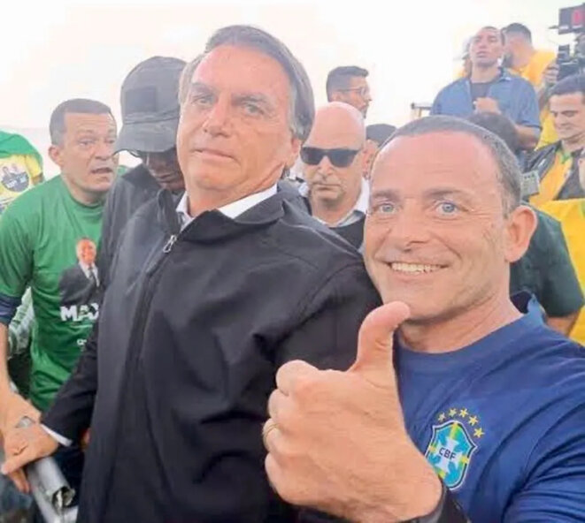 Allan Turnowski et Jair Bolsonaro, en aout 2022. © O Globo