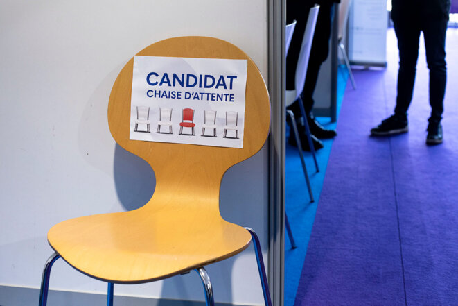 Au salon « Paris pour l'emploi » en 2021. © Photo Marta Nascimento / REA
