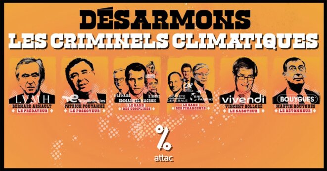 Désarmons les criminels climatiques © Attac
