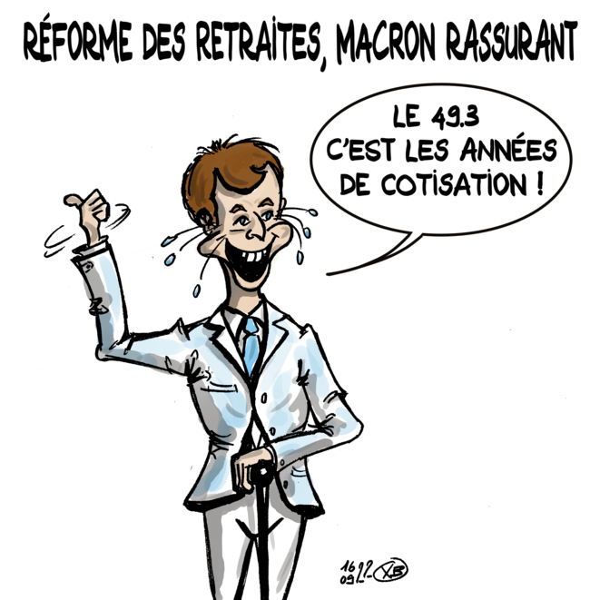 Réforme des retraites, Macron rassurant.