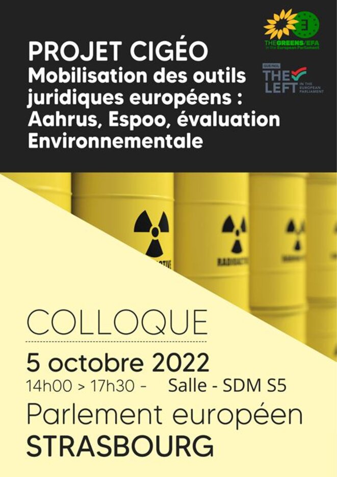 Mercredi 5 octobre, colloque « Projet Cigéo • Mobilisation des outils juridiques européens : Aarhus, Espoo & évaluation environnementale »