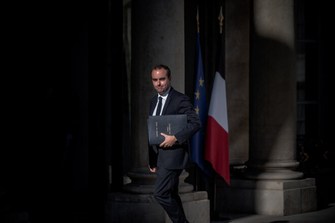 Le ministre des armées Sébastien Lecornu, le 24 août 2022 à l’Élysée. © Photo Arthur Nicholas Orchard / Hans Lucas via AFP