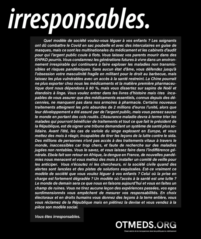 irresponsables.