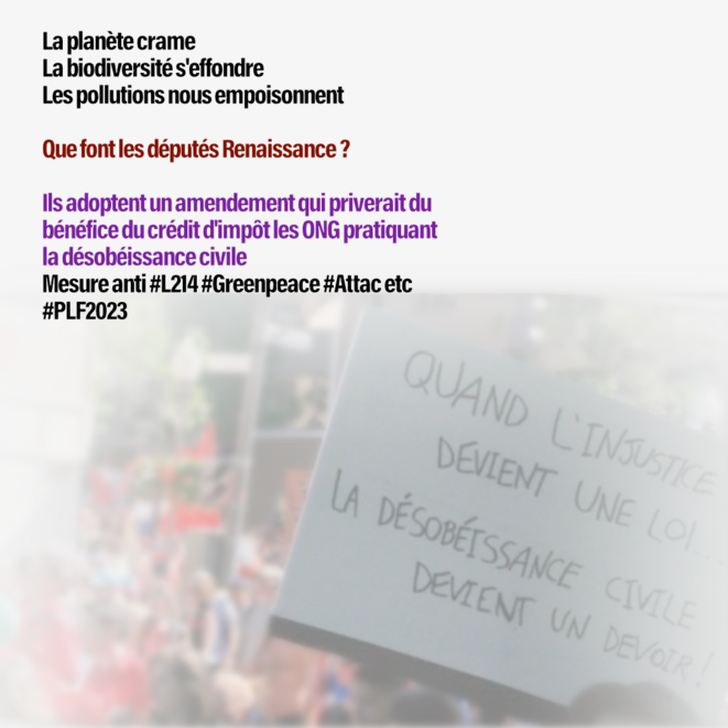 PLF : un amendement de plus pour museler la société civile