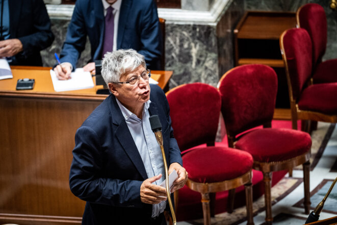 Éric Coquerel à l'Assemblée nationale le 17 octobre 2022. © Photo Xose Bouzas / Hans Lucas / AFP