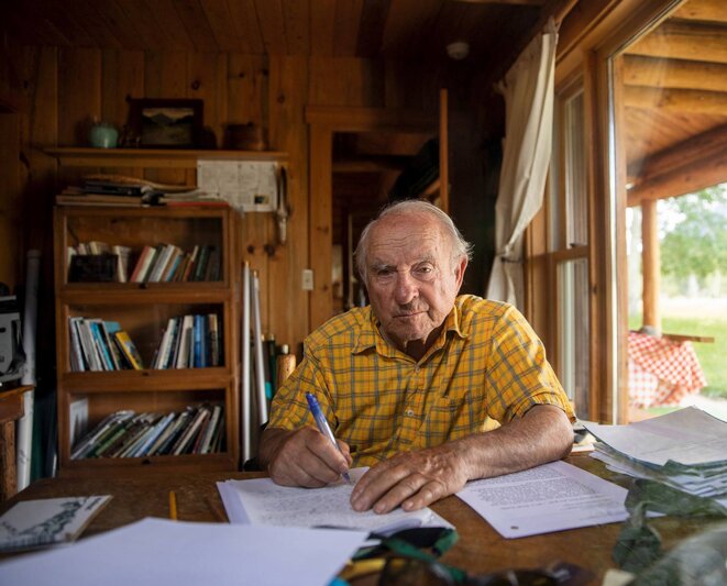 Yvon Chouinard, fondateur de Patagonia, chez lui dans le Wyoming aux États-Unis, le 15 septembre 2022. © Photo Zuma Press Wire / REA