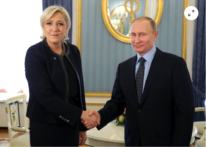 Marine Le Pen et Vladimir Poutine