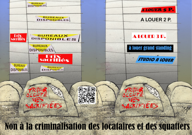 Ne plus criminaliser squatters par nécessité et locataires en difficulté