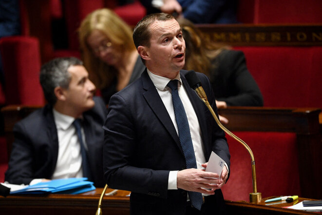 Le ministre du travail, Olivier Dussopt, à l'Assemblée nationale, le 15 novembre 2022. © Photo Christophe Archambault / AFP