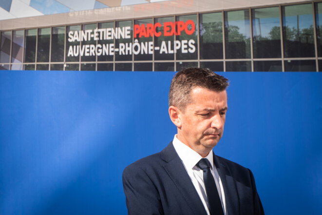 Gaël Perdriau, maire de Saint-Étienne et président de la métropole, le 24 septembre 2021. © Vero Martin / Hans Lucas via AFP