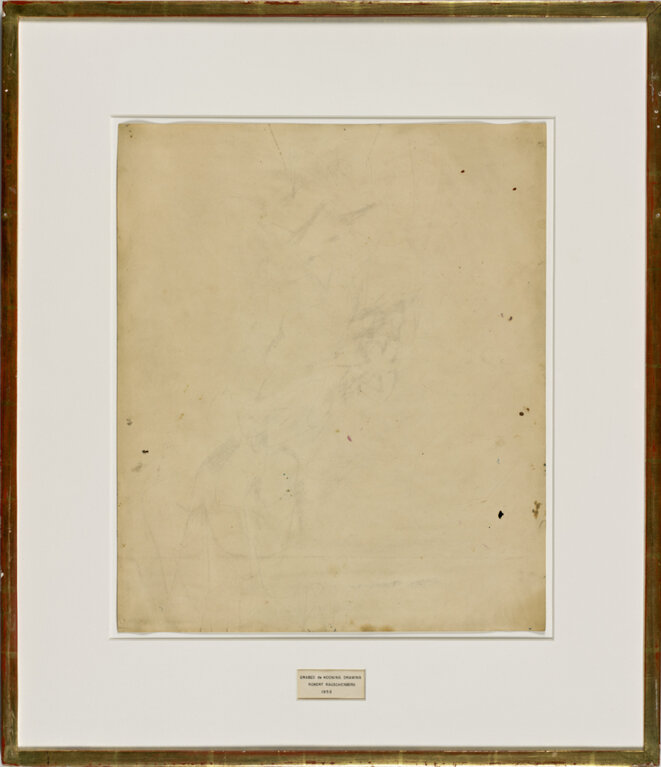 Robert Rauschenberg, Erased de Kooning drawing, 1953. 64 x 55 cm, San Francisco of Modern Art.